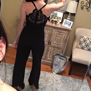Black embroider jumpsuit